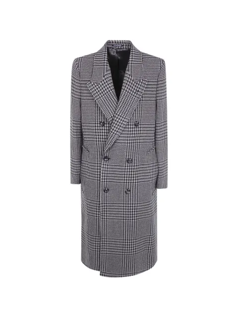 Emporio Armani double-breasted Prince of Wales check coat