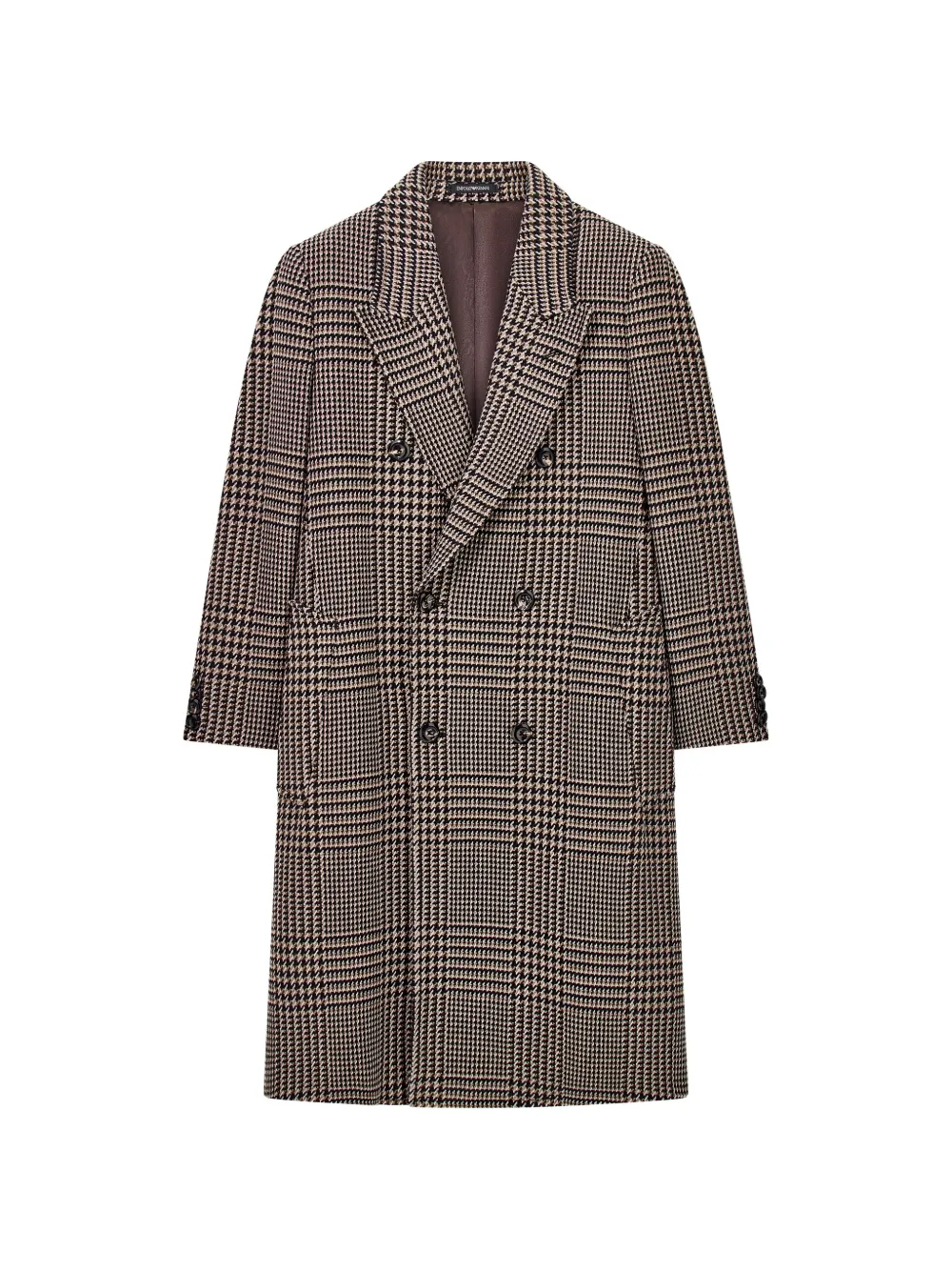 Emporio Armani Doppelreihiger Anzug mit Prince of Wales-Karo - Grau
