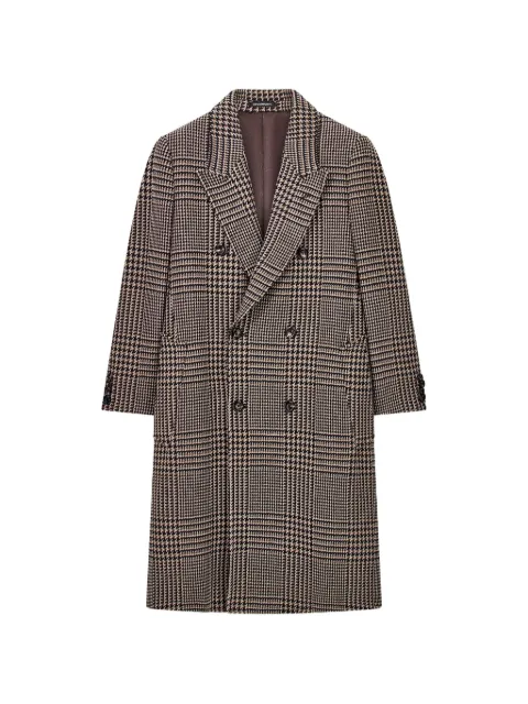Emporio Armani costume à carreaux Prince de Galles à boutonnière croisée