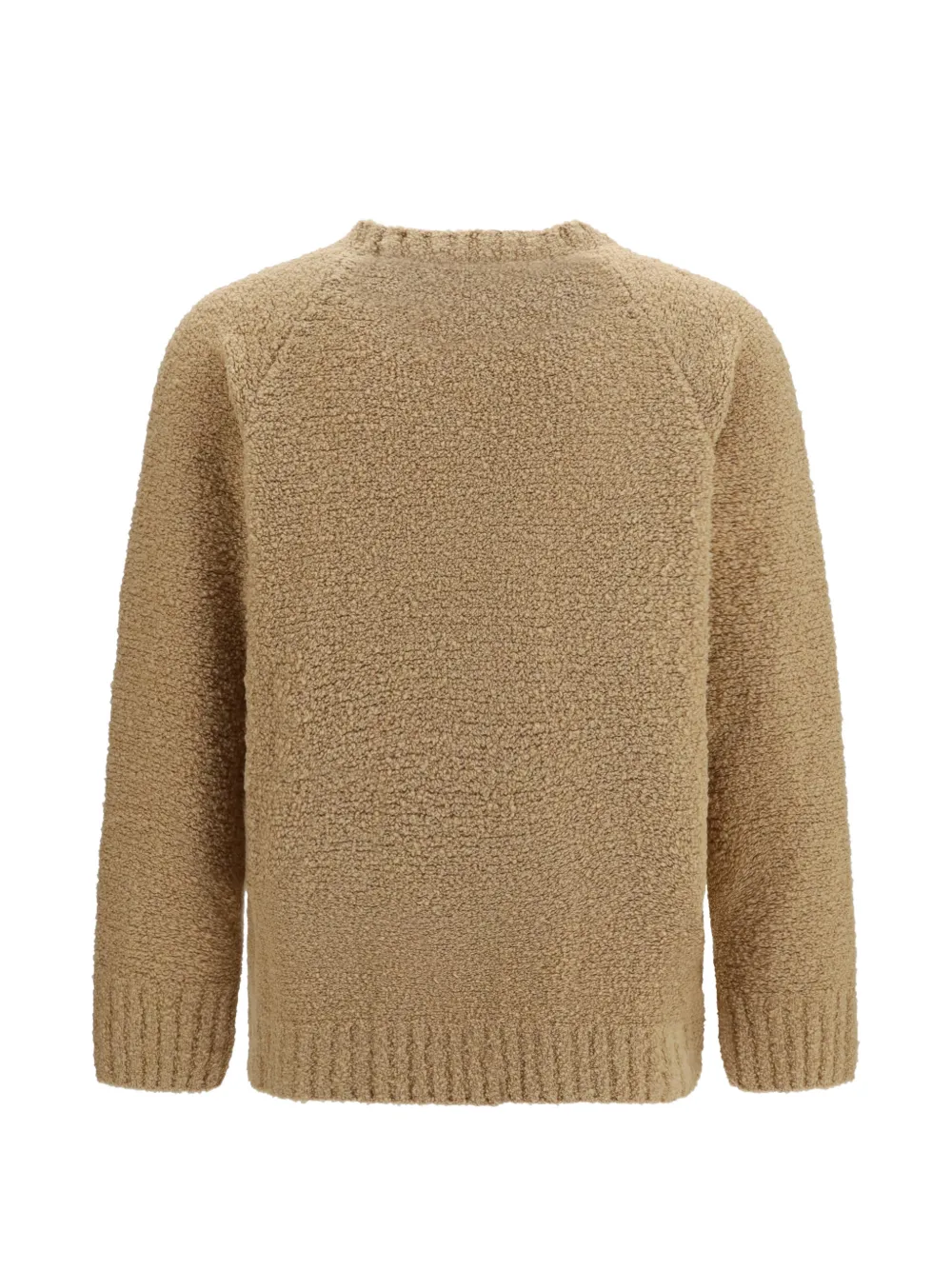Laneus Bouclé trui met raglan mouwen Beige