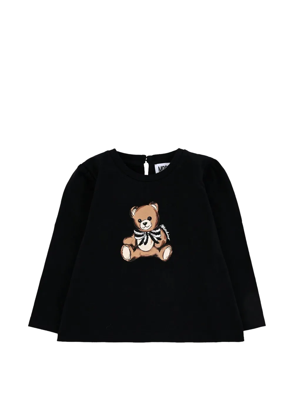 Moschino Kids T-shirt a maniche lunghe con stampa Teddy Bear - Nero