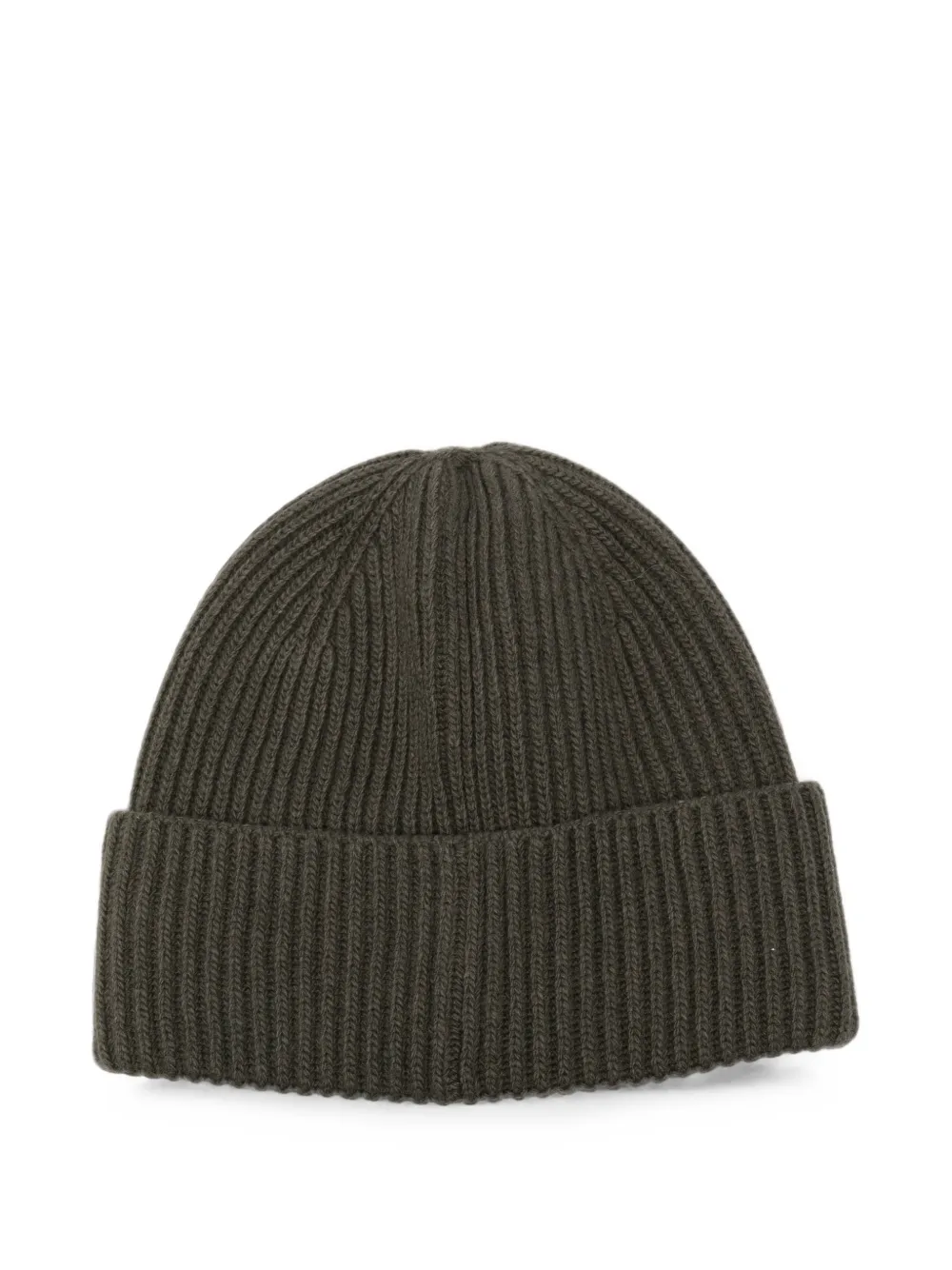 Moschino Ribgebreide muts met intarsia-logo Groen