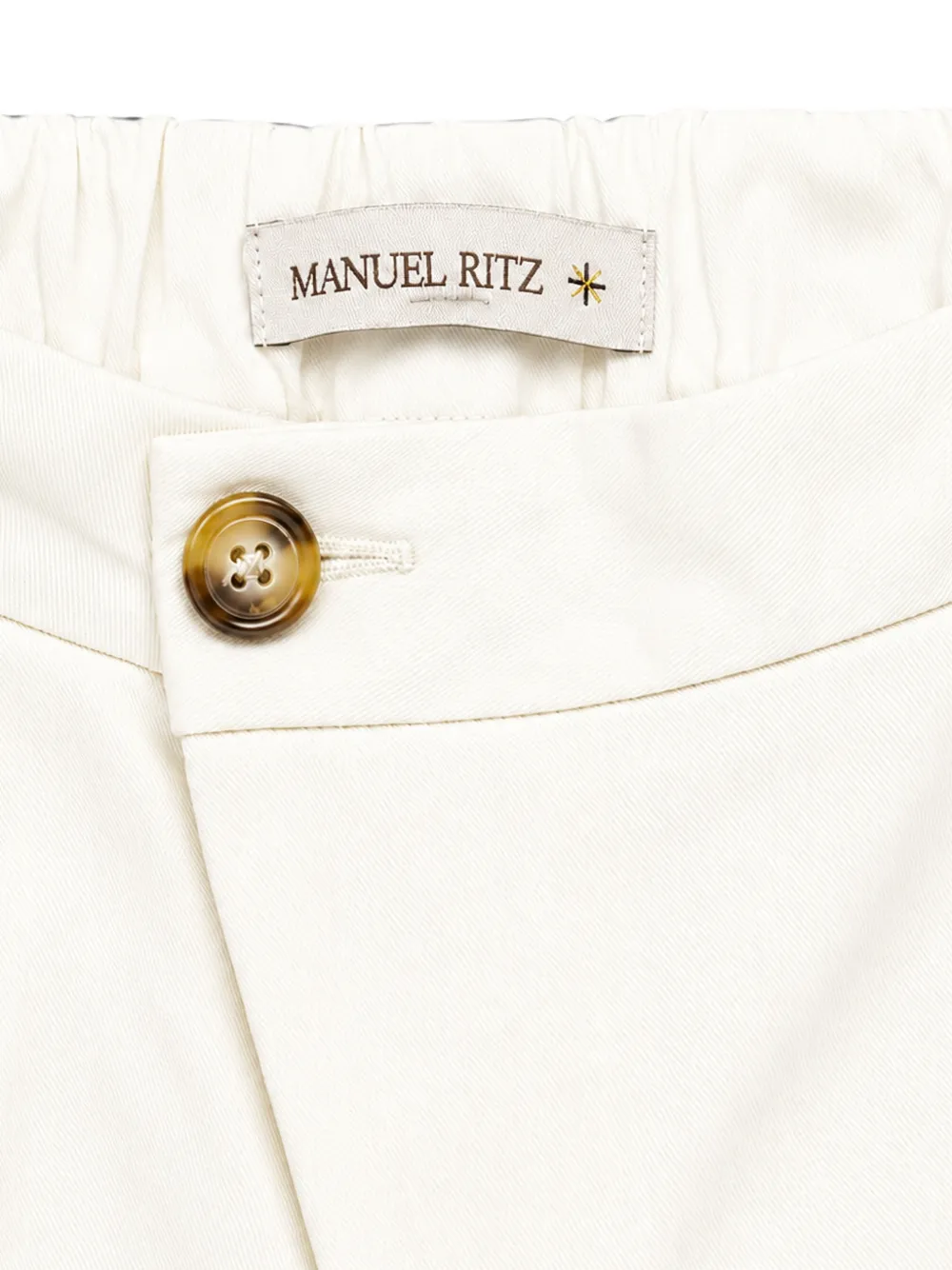 Manuel Ritz Kids Geplooide broek met off-center sluiting Wit