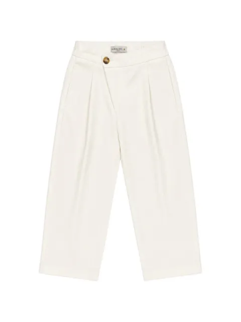 Manuel Ritz Kids pleated off-centre-fastening trousers