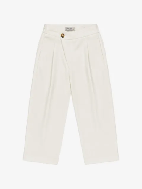 Manuel Ritz Kids pleated off-centre-fastening trousers