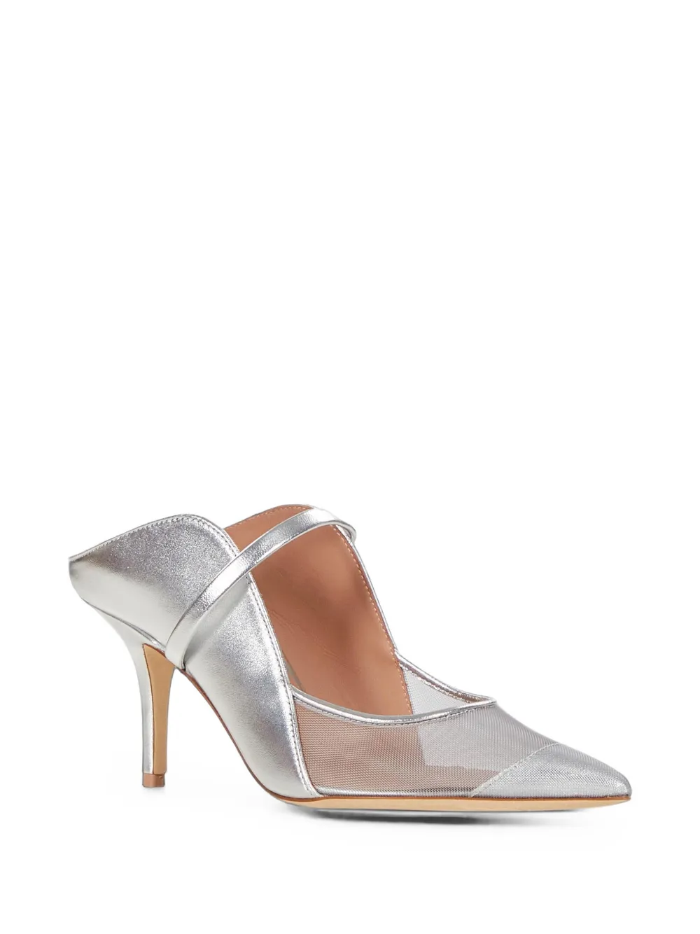 Malone Souliers Maureen Arc heeled mules Zilver