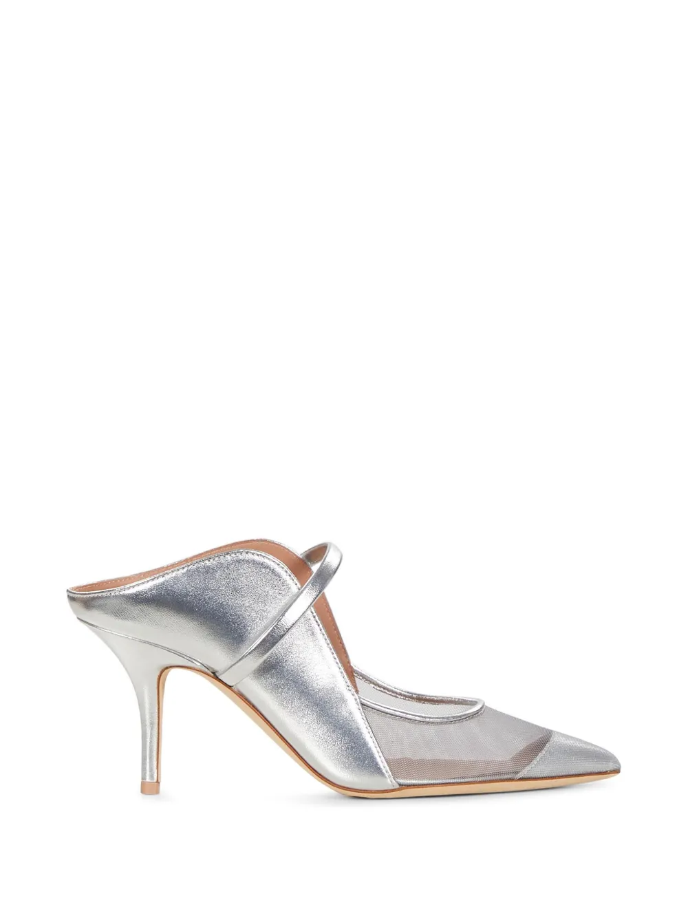 Malone Souliers Maureen Arc heeled mules Zilver