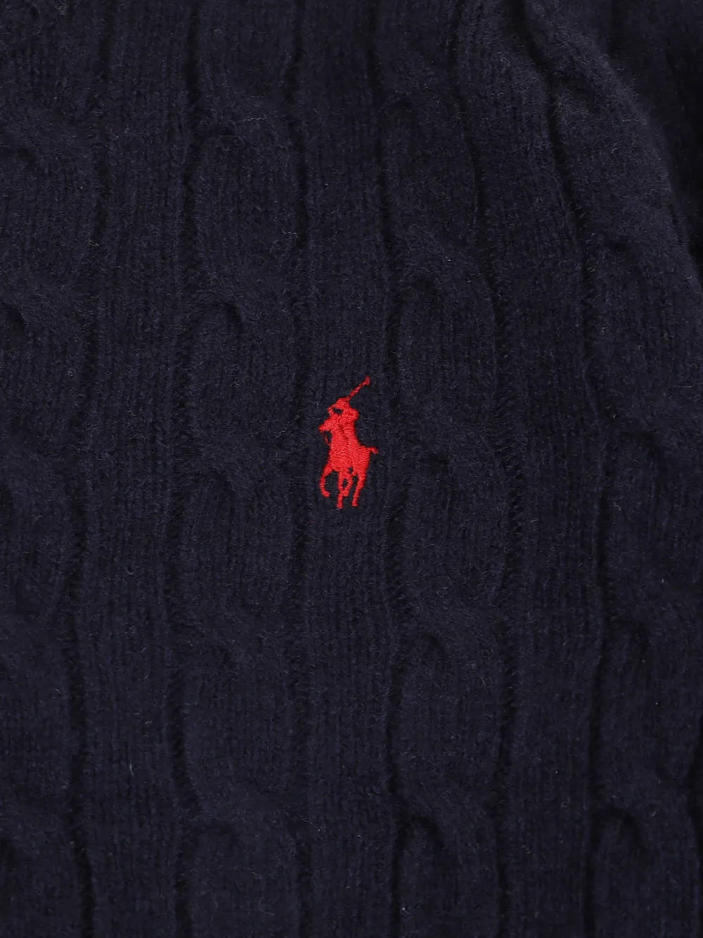 POLO RALPH LAUREN KIDS Kabelgebreide trui met geborduurd logo Blauw