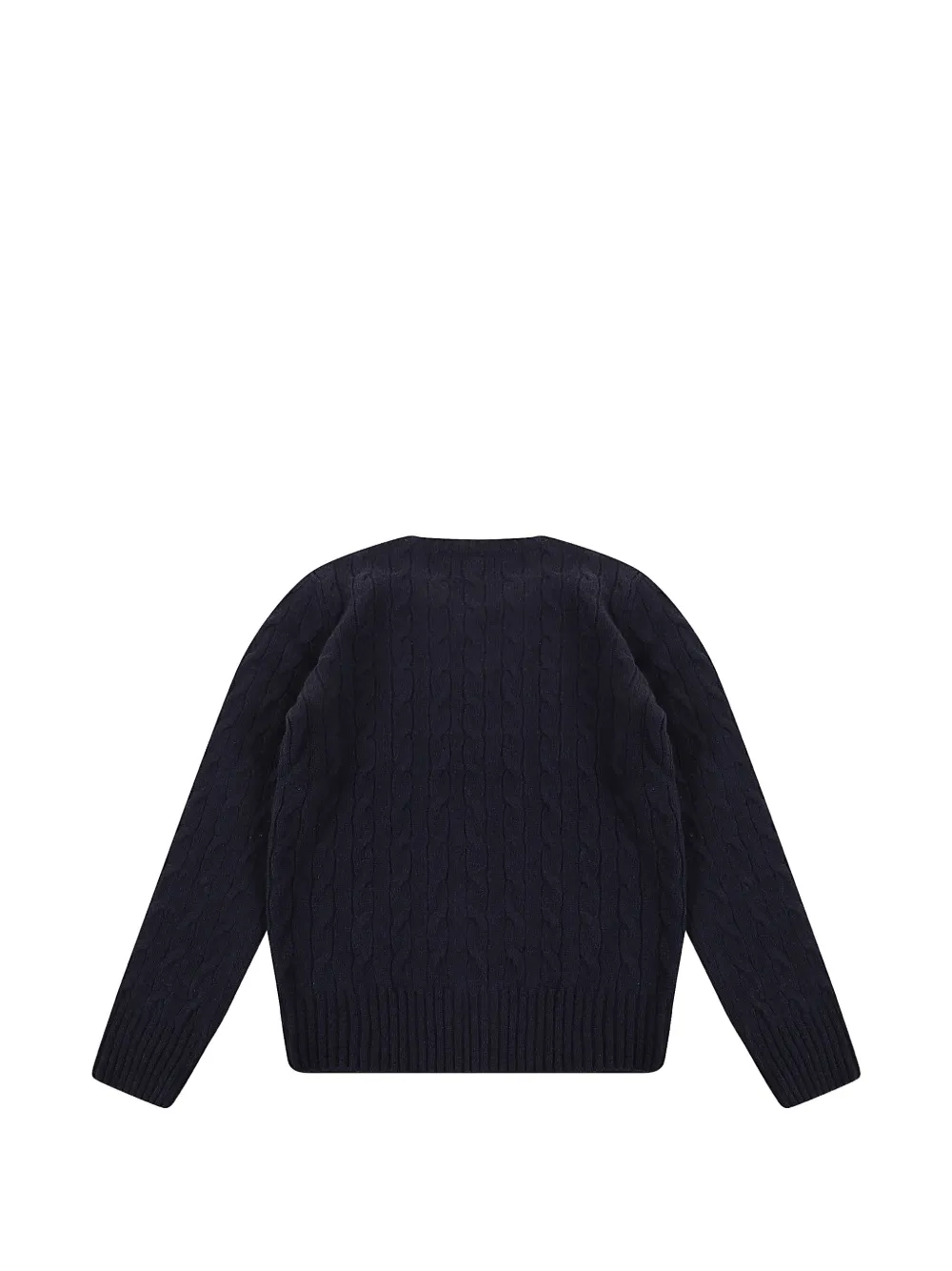 POLO RALPH LAUREN KIDS Kabelgebreide trui met geborduurd logo Blauw