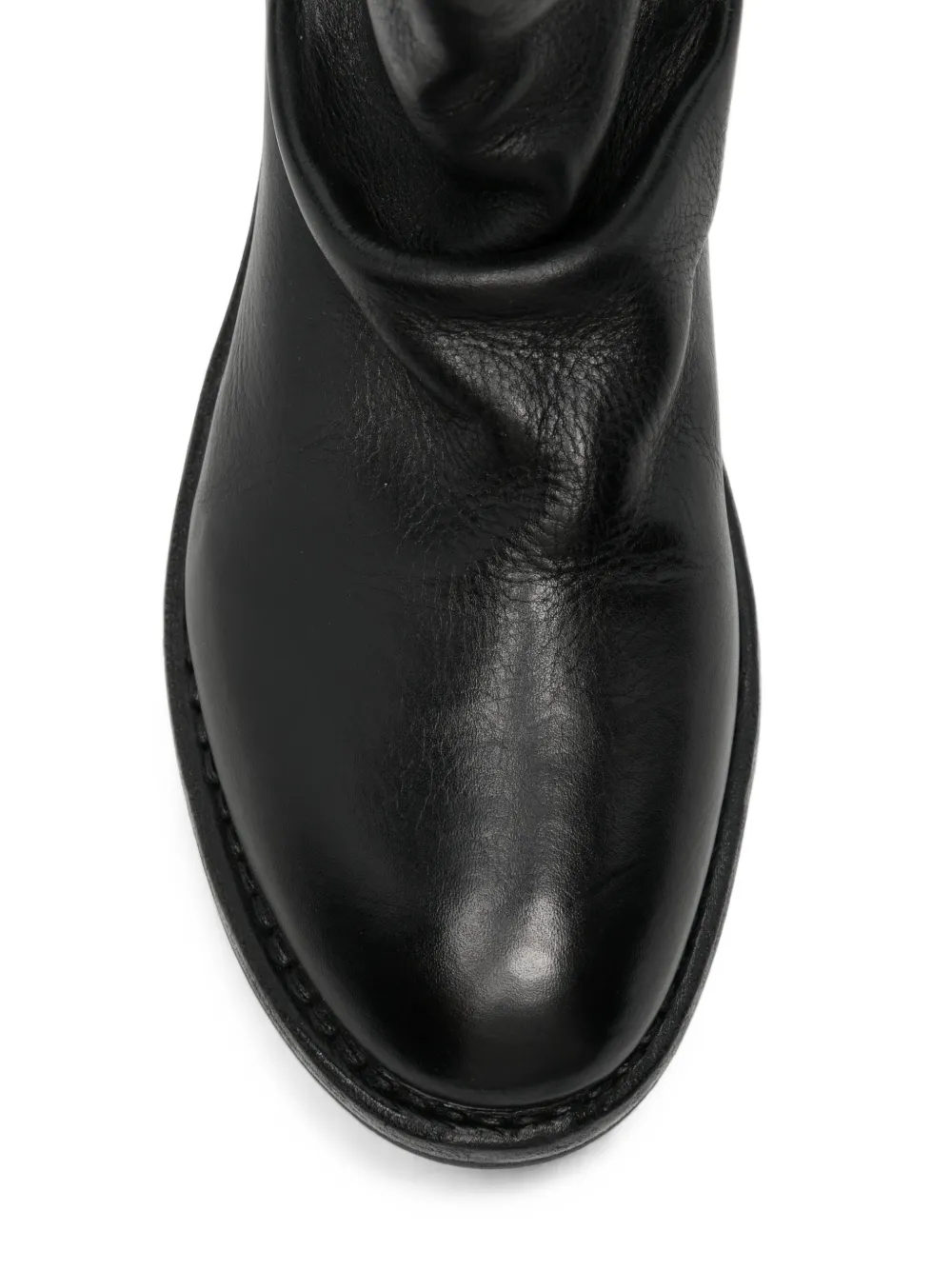 Moma Arizona rear zip-fastening leather boots Zwart