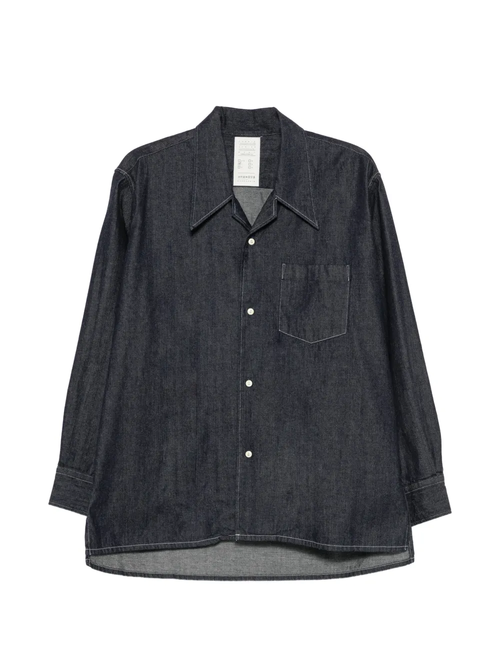 Kuro chest-pocket denim shirt