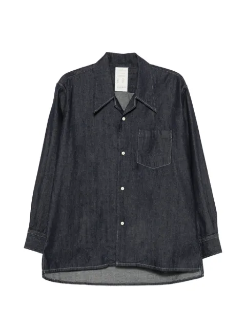 Kuro chest-pocket denim shirt