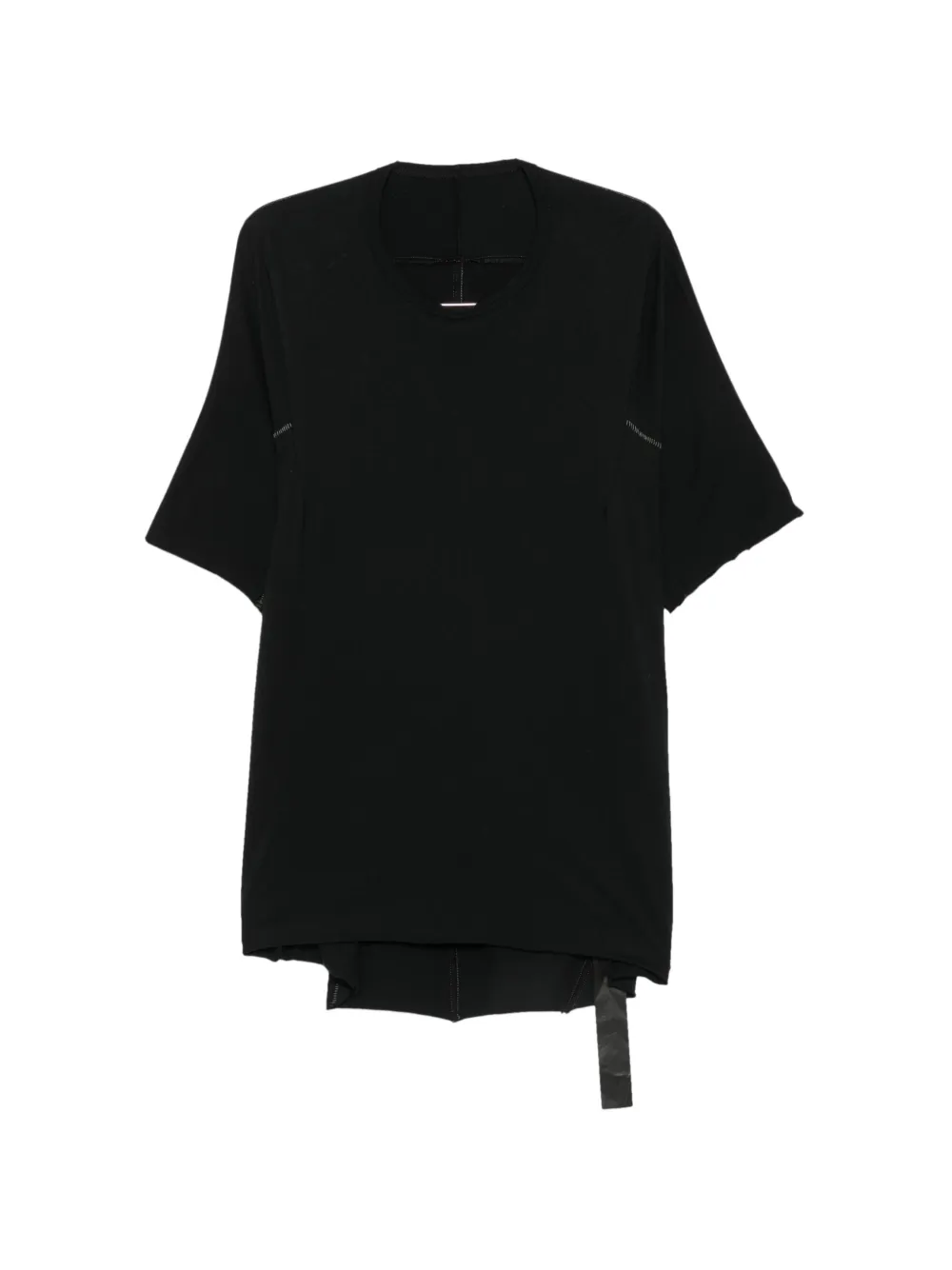 69 BY ISAAC SELLAM exposed-seam metal-staple T-shirt Zwart