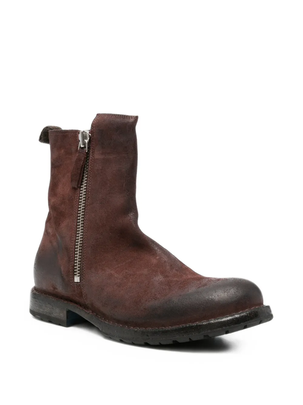 Moma Tuscany Wine distressed side-zip boots Bruin