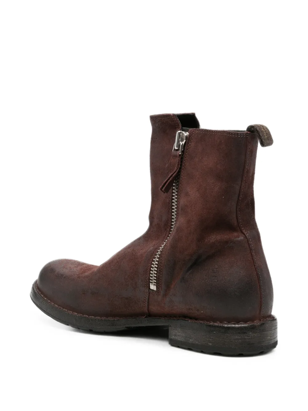 Moma Tuscany Wine distressed side-zip boots Bruin