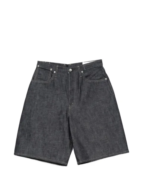 Kuro contrast-stitch denim shorts