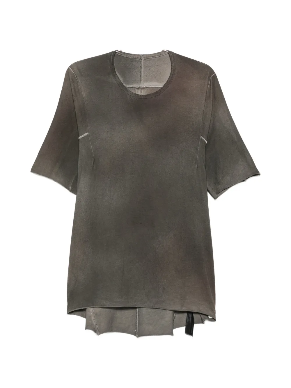 69 BY ISAAC SELLAM exposed-seam T-shirt - Grigio