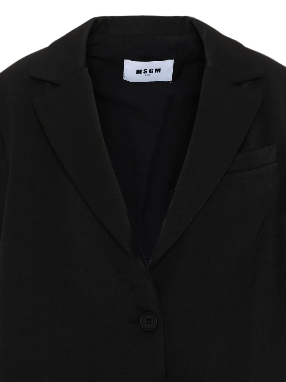 MSGM Kids Blazer met logopatch Zwart