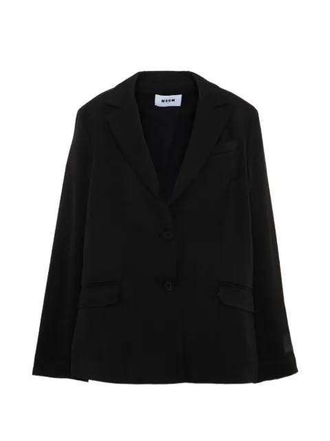 MSGM Kids logo-patch blazer