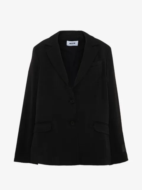 MSGM Kids logo-patch blazer
