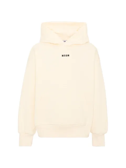 MSGM Kids logo-print cotton hoodie