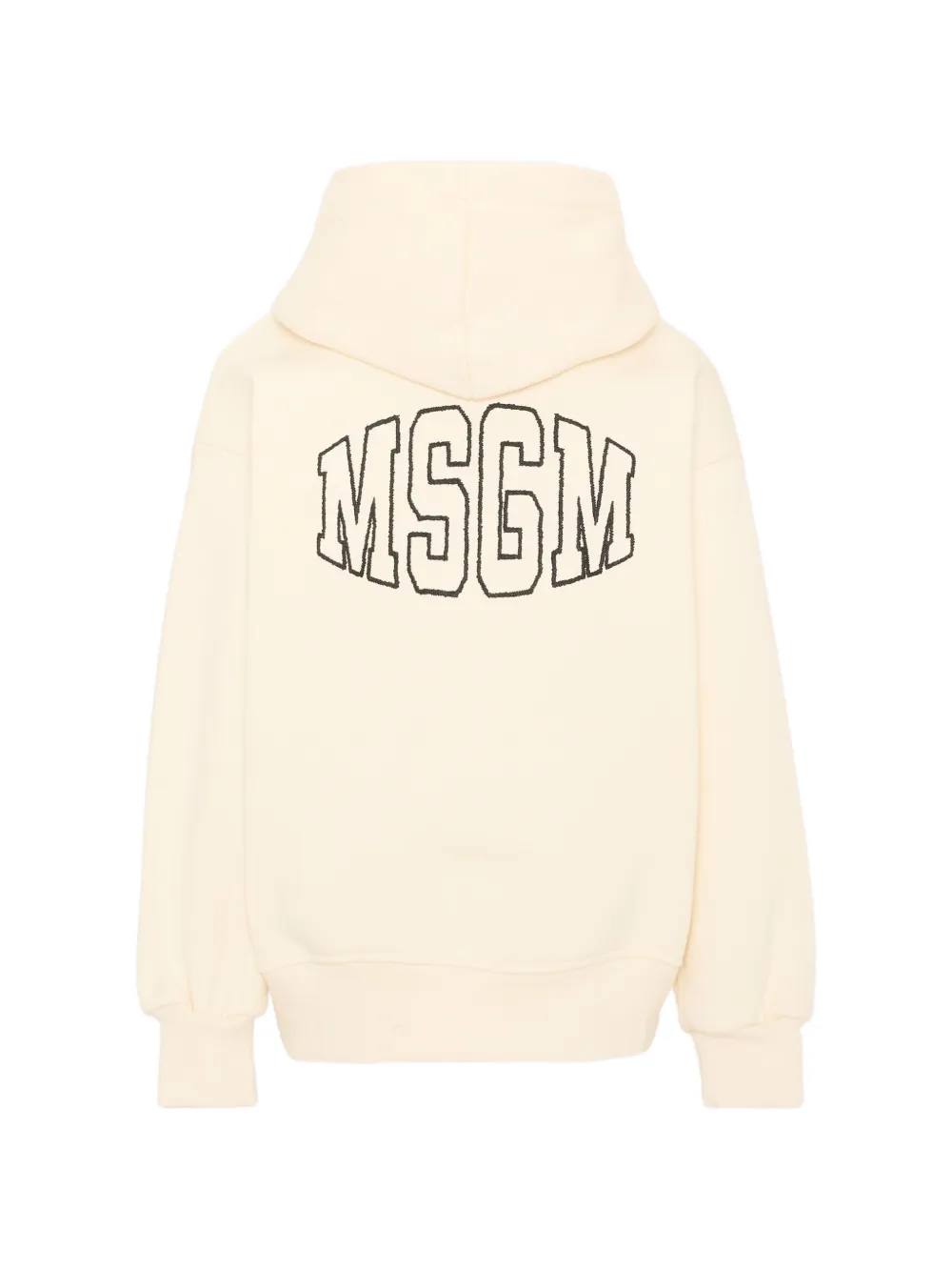 MSGM Kids Hoodie met logoprint Beige