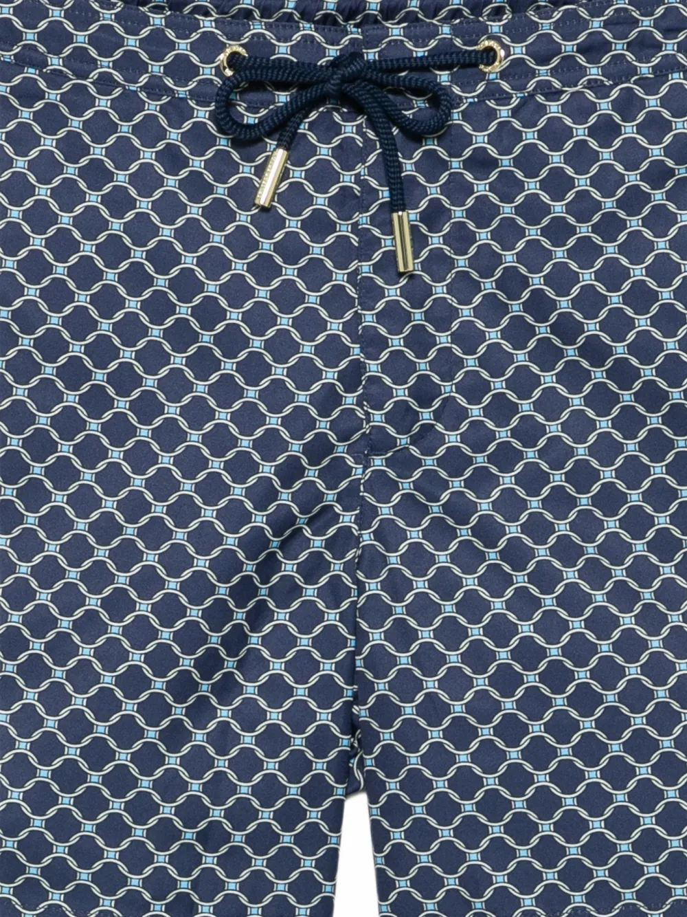 Orlebar Brown Zwembroek met trekkoord en geometrisch patroon Blauw