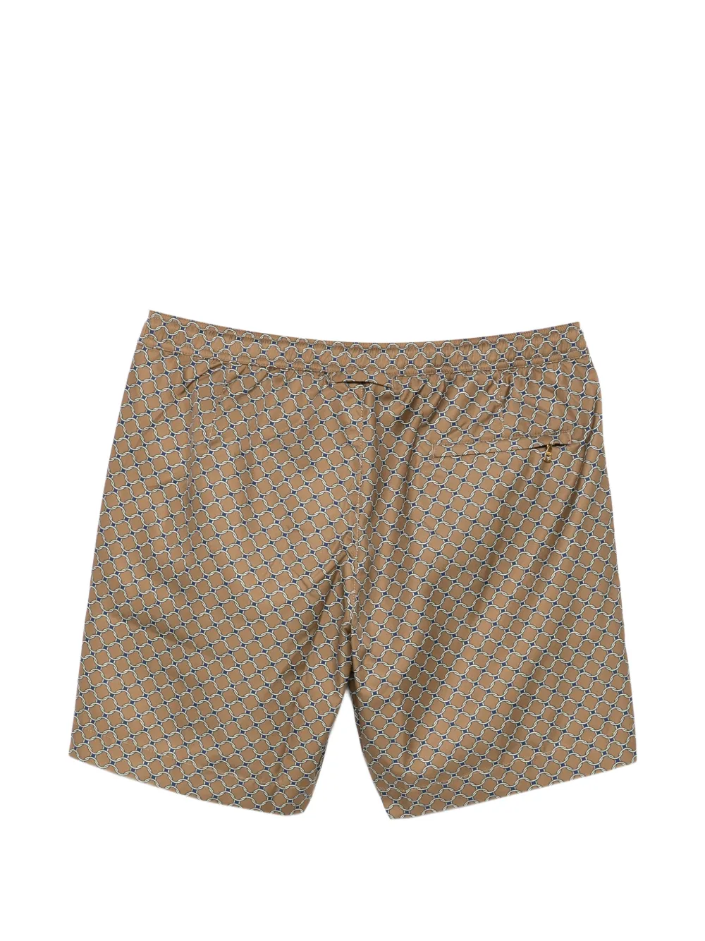 Orlebar Brown Zwembroek met trekkoord en geometrisch patroon Bruin