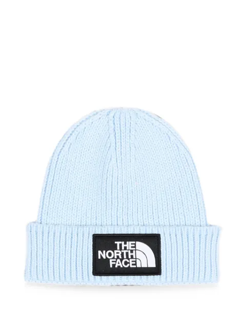 The North Face Kids gorro tejido de canalé con parche del logo