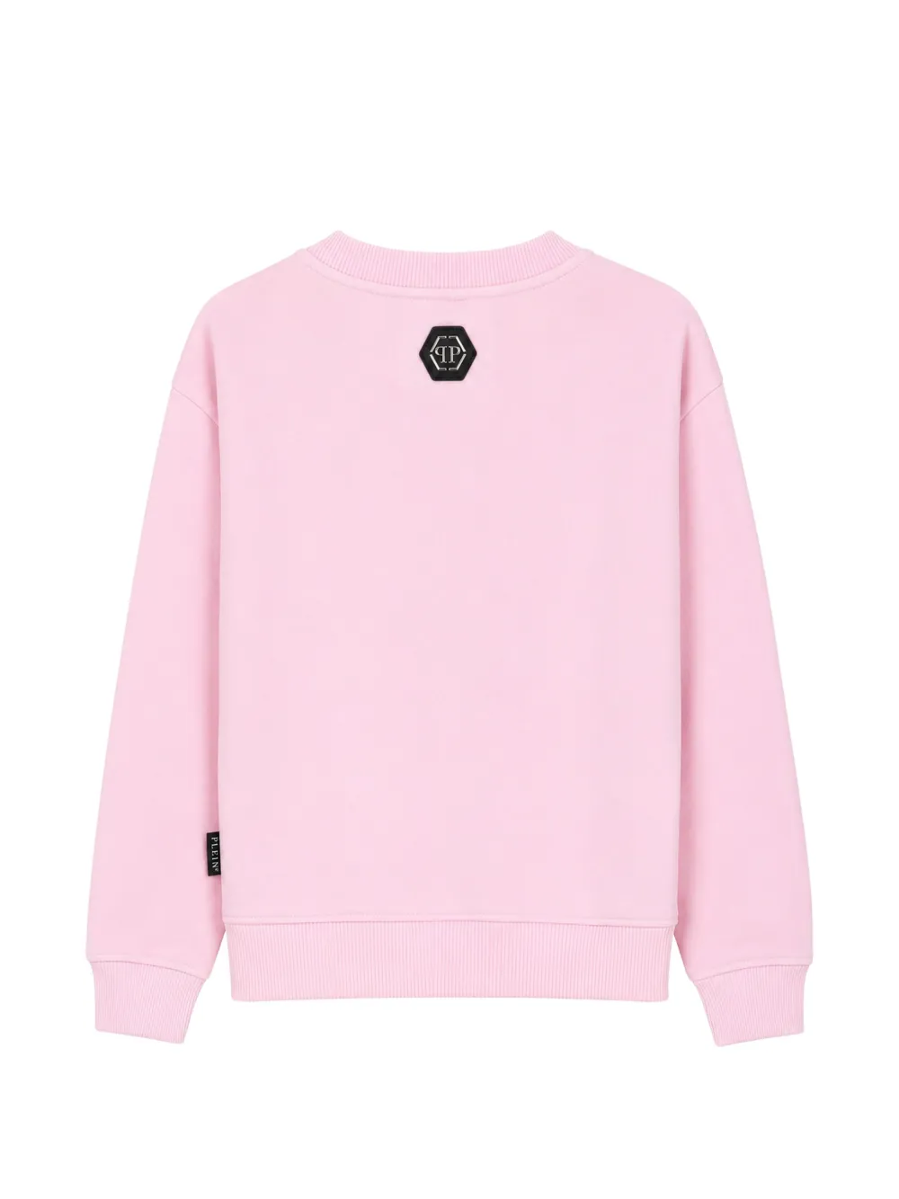 Philipp Plein Junior Trui verfraaid met stras en logo-patroon Roze