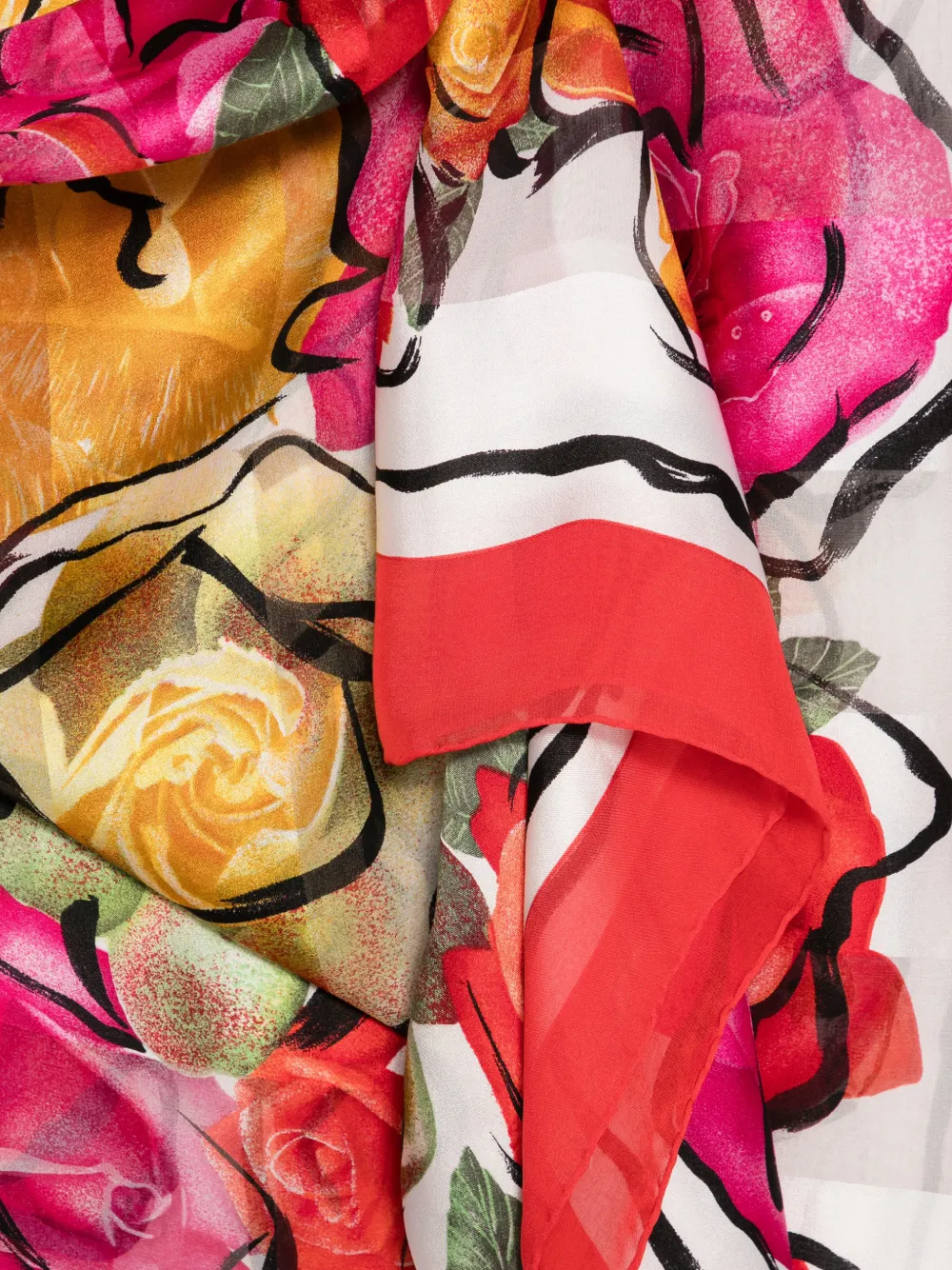 Fendi Pre-Owned 1990s sjaal met bloemenprint Rood