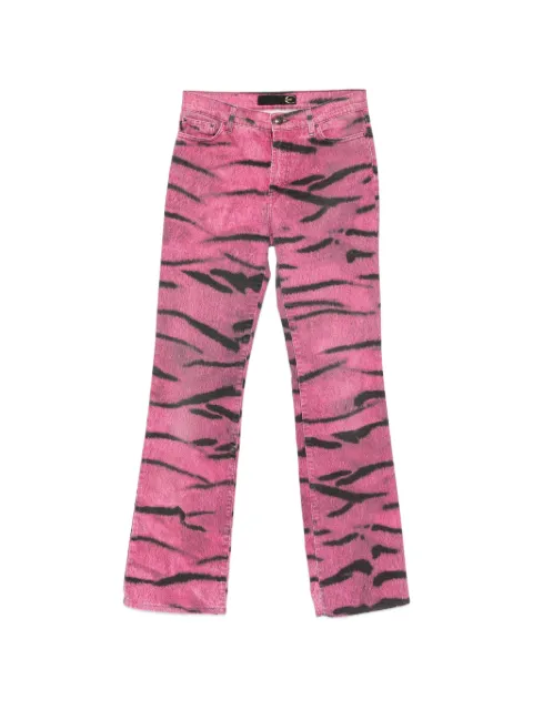 Roberto Cavalli Vintage 1990s tiger-print jeans