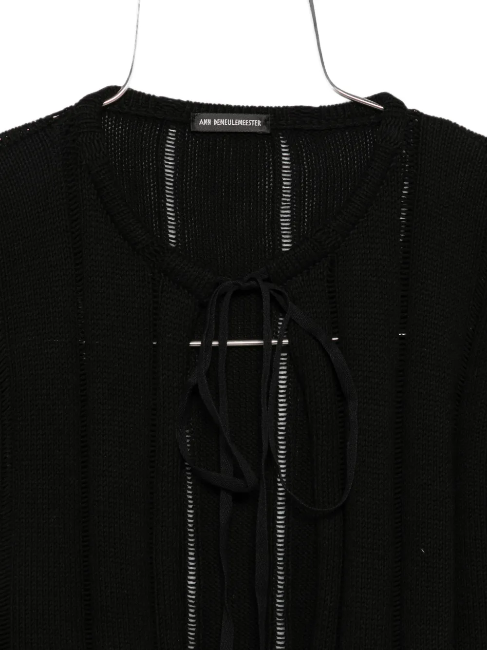 Ann Demeulemeester Opengebreid vest Zwart