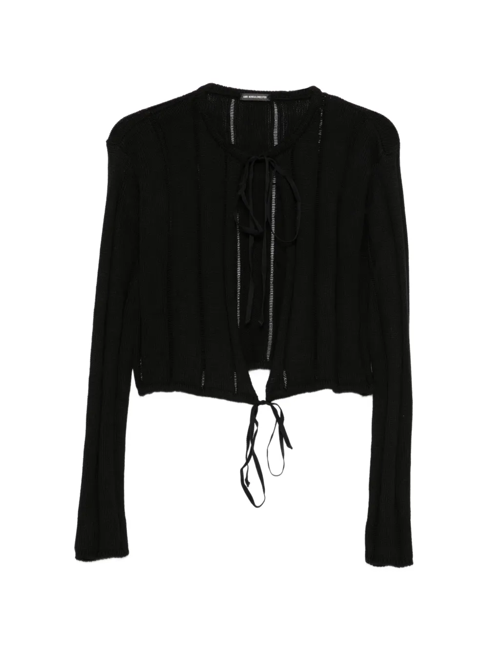 Ann Demeulemeester tie-fastening open-knit cardigan