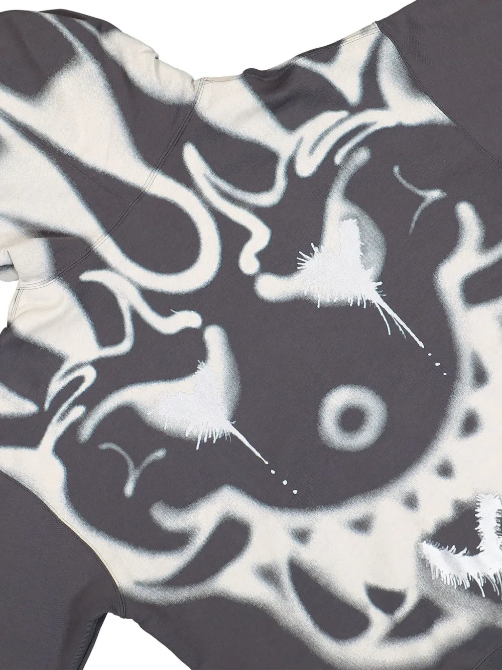Y-3 Chito badstof hoodie met rits en grafische print Grijs