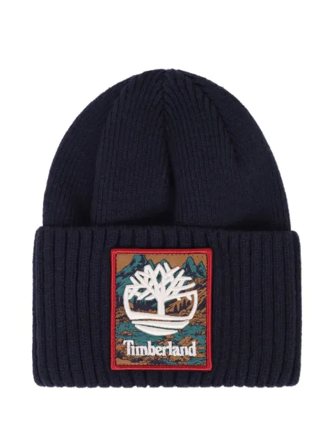 Timberland Kids gorro tejido con parche del logo