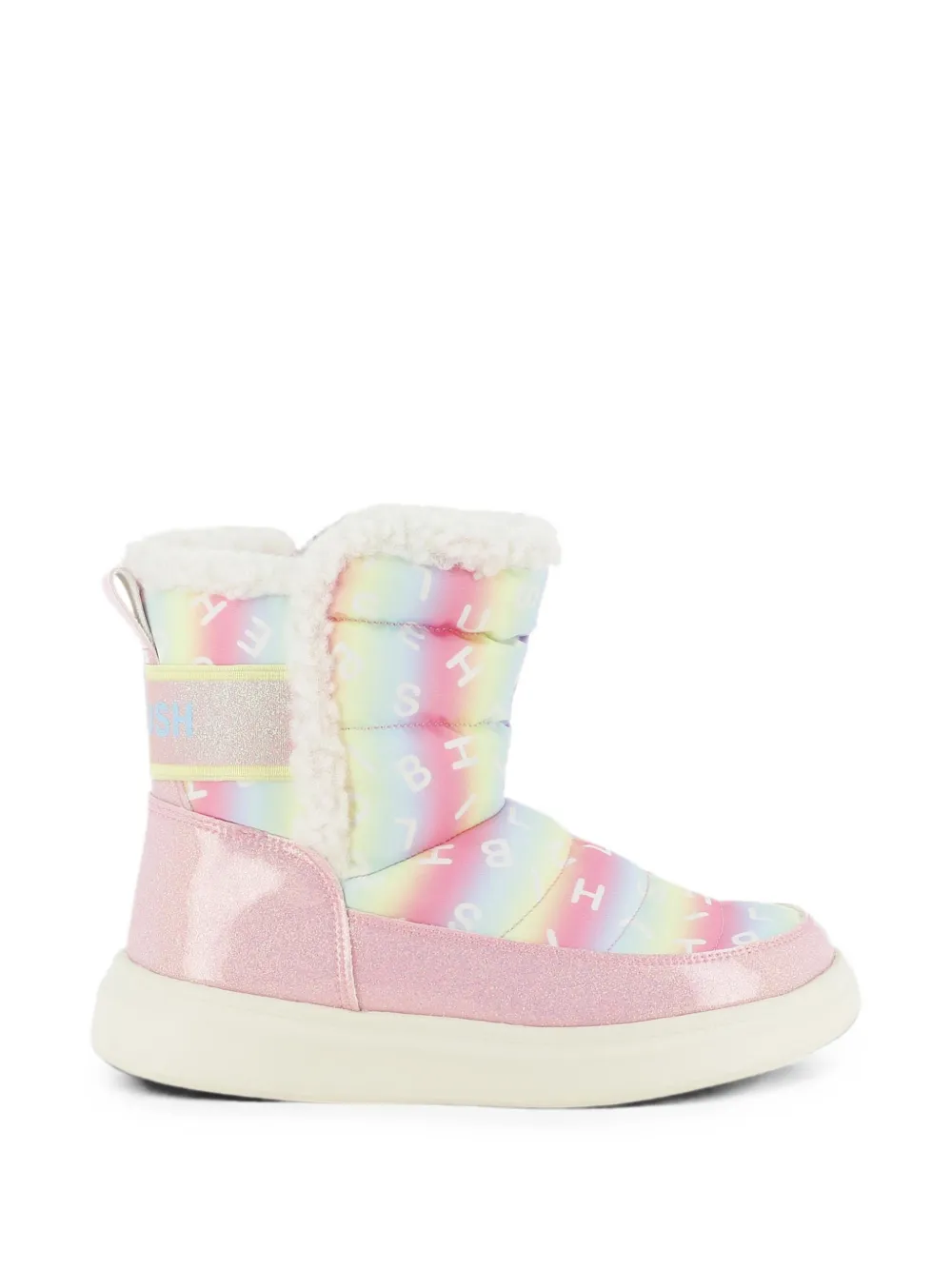 Billieblush quilted glitter-finish boots Roze