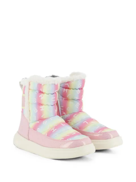 Billieblush quilted glitter-finish boots