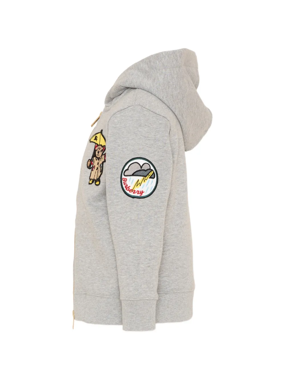 Burberry Kids Thomas Bear hoodie met patch Grijs