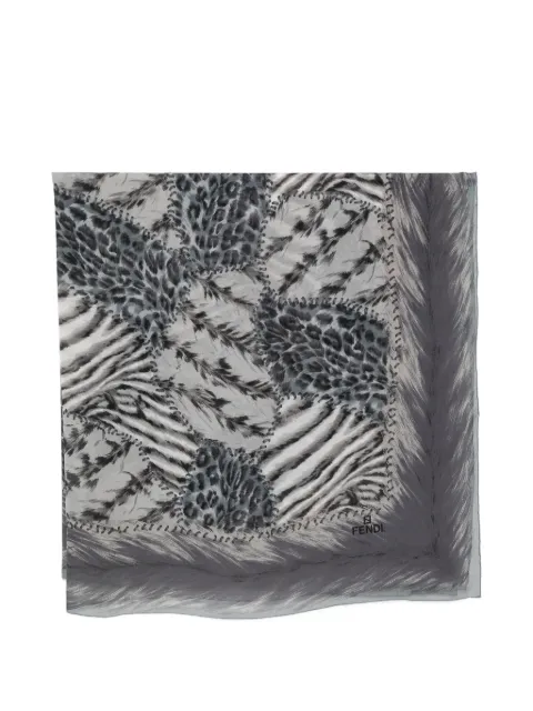 Fendi Pre-Owned 1990s patchwork animal-print scarf