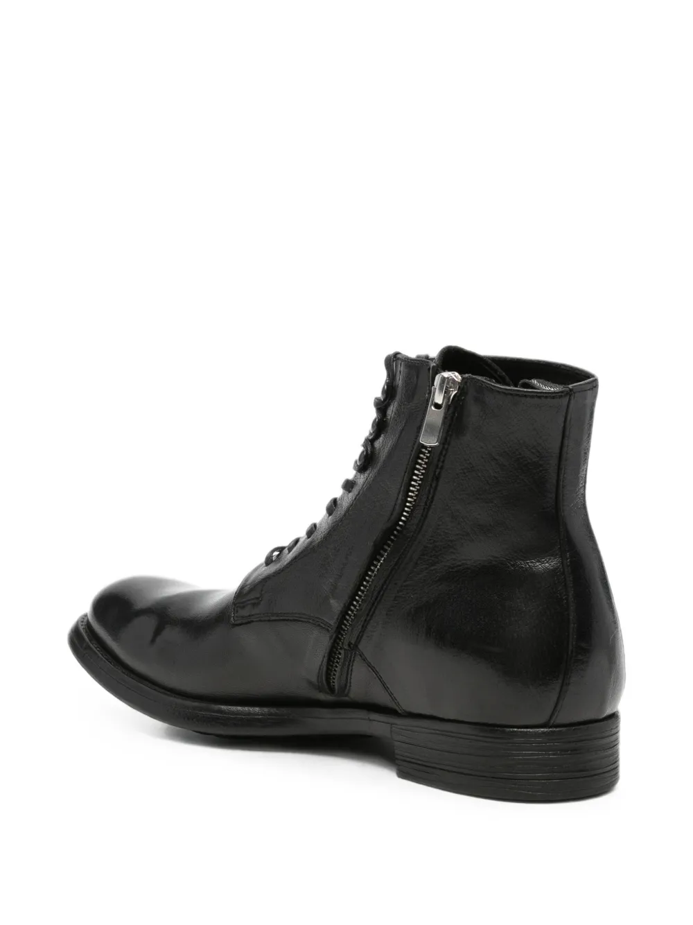 Officine Creative Chronicle lace-up side-zip ankle boots Zwart