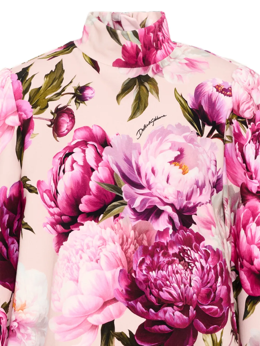 Dolce & Gabbana Kids Jurk met pioenrozen-print