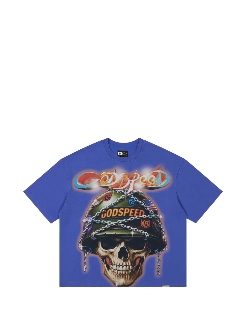 GODSPEED T-shirt Badges Of Honor con stampa grafica - Blu