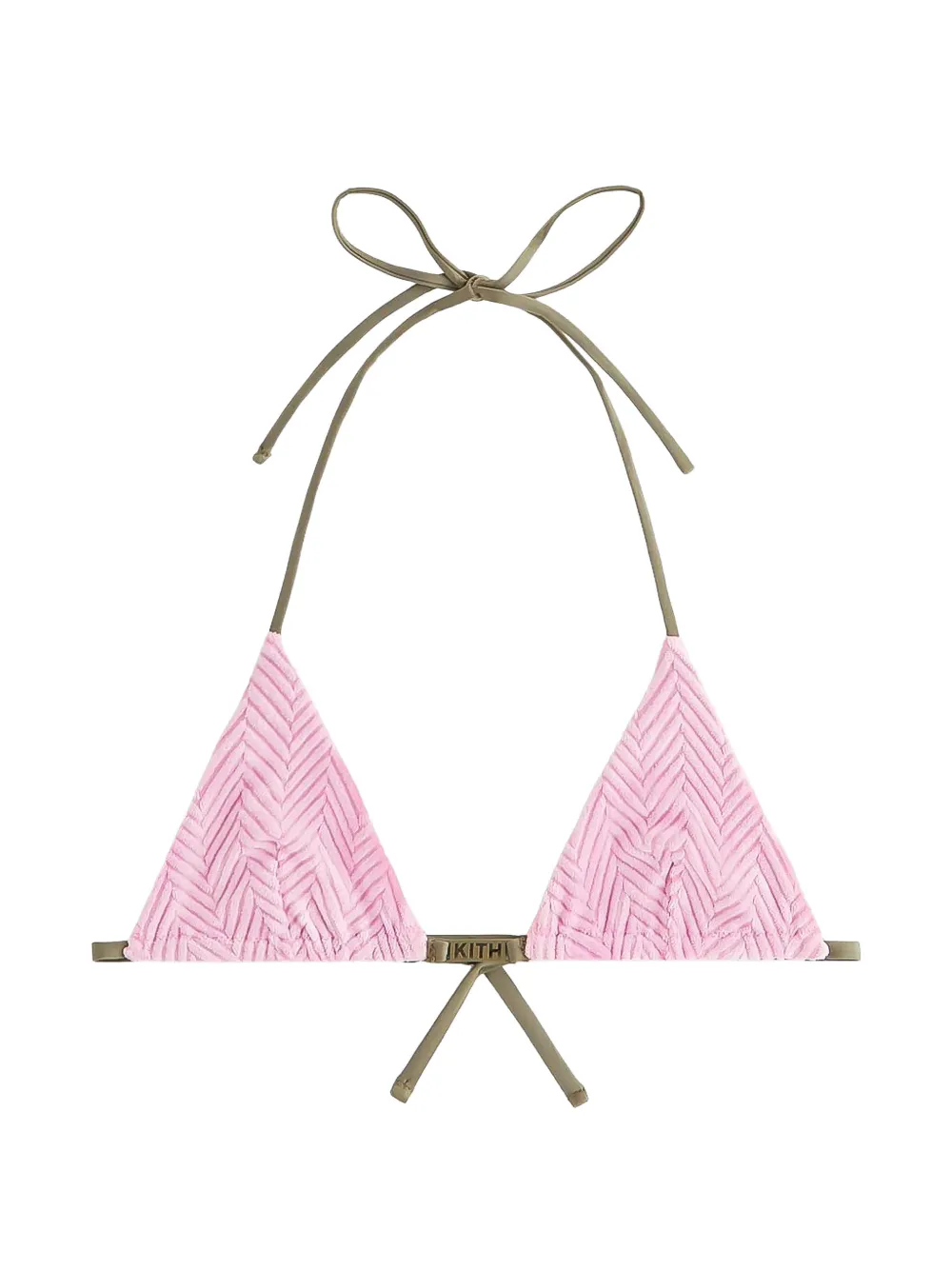 KITH Talia II monogram-embossed bikini top - Rosa