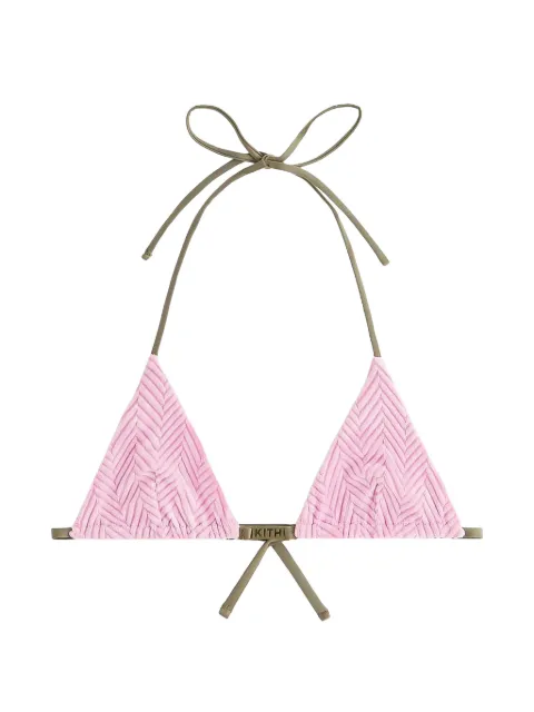KITH Talia II monogram-embossed bikini top