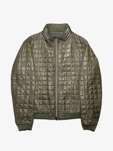 FENDI Bomberthin Techno Grigio quilted bomber jacket
