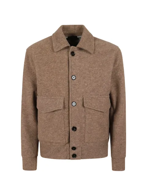 DONDUP button-up patch-pocket jacket