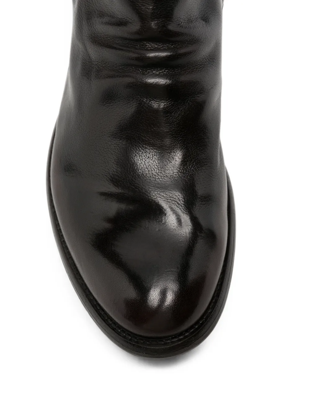 Officine Creative Hive side-zip leather ankle boots Zwart
