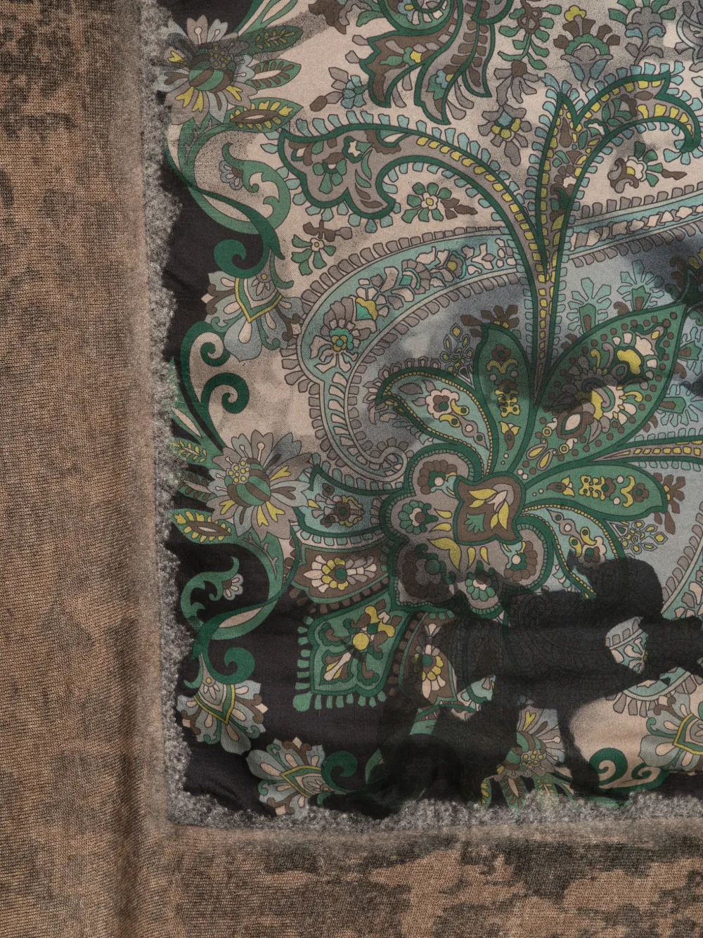 Avant Toi Sjaal met paisley-print Bruin