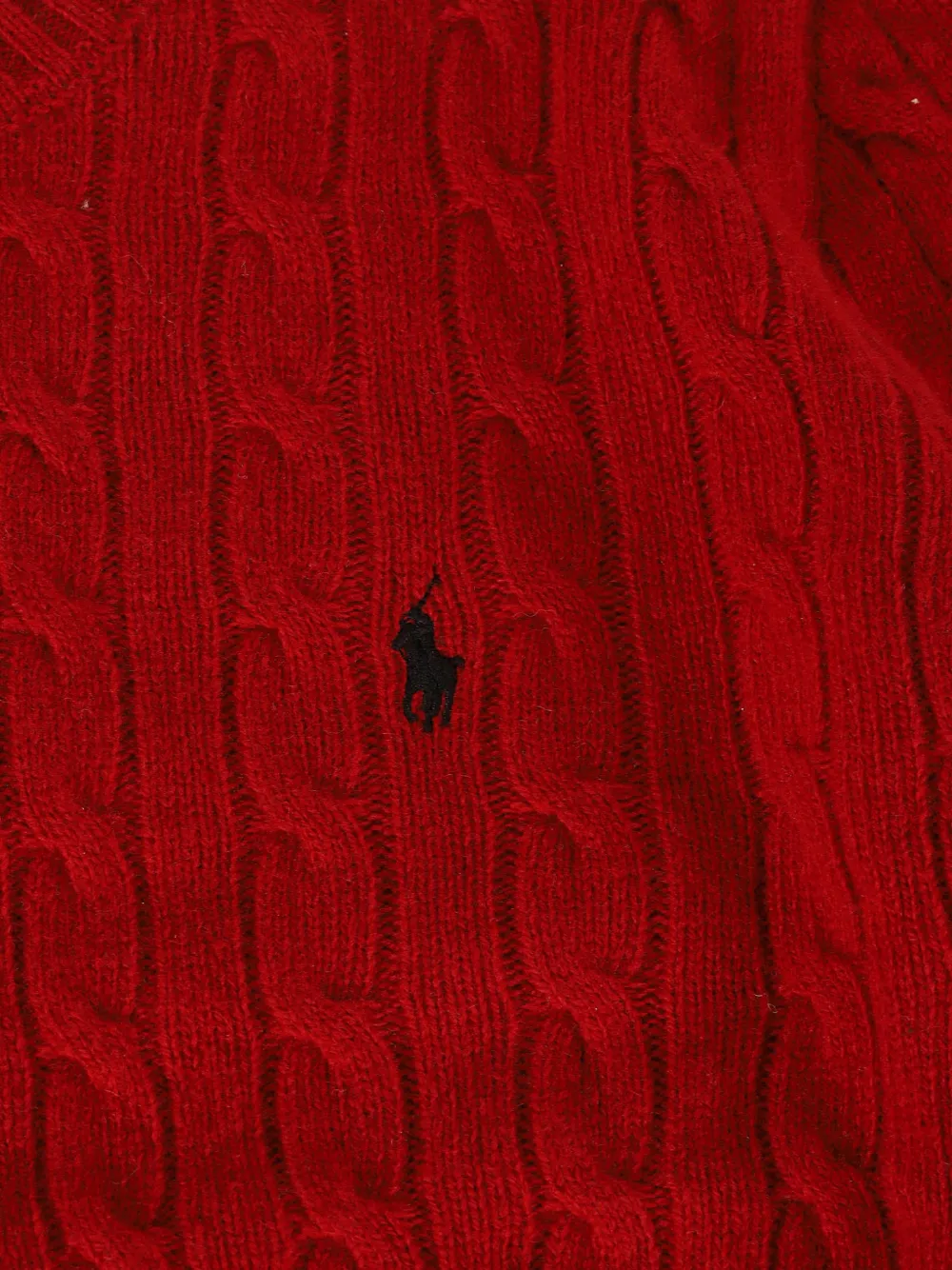 POLO RALPH LAUREN KIDS Kabelgebreide trui met geborduurd logo Rood